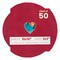 Red Suede Mat Board for 10x10 Frames - Heart Opening for 3x3 Photos